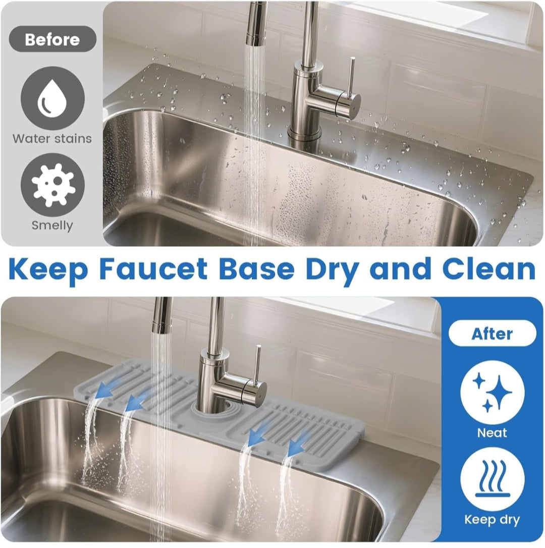 Silicone Faucet Drain Organizer Mat