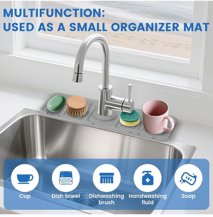 Silicone Faucet Drain Organizer Mat